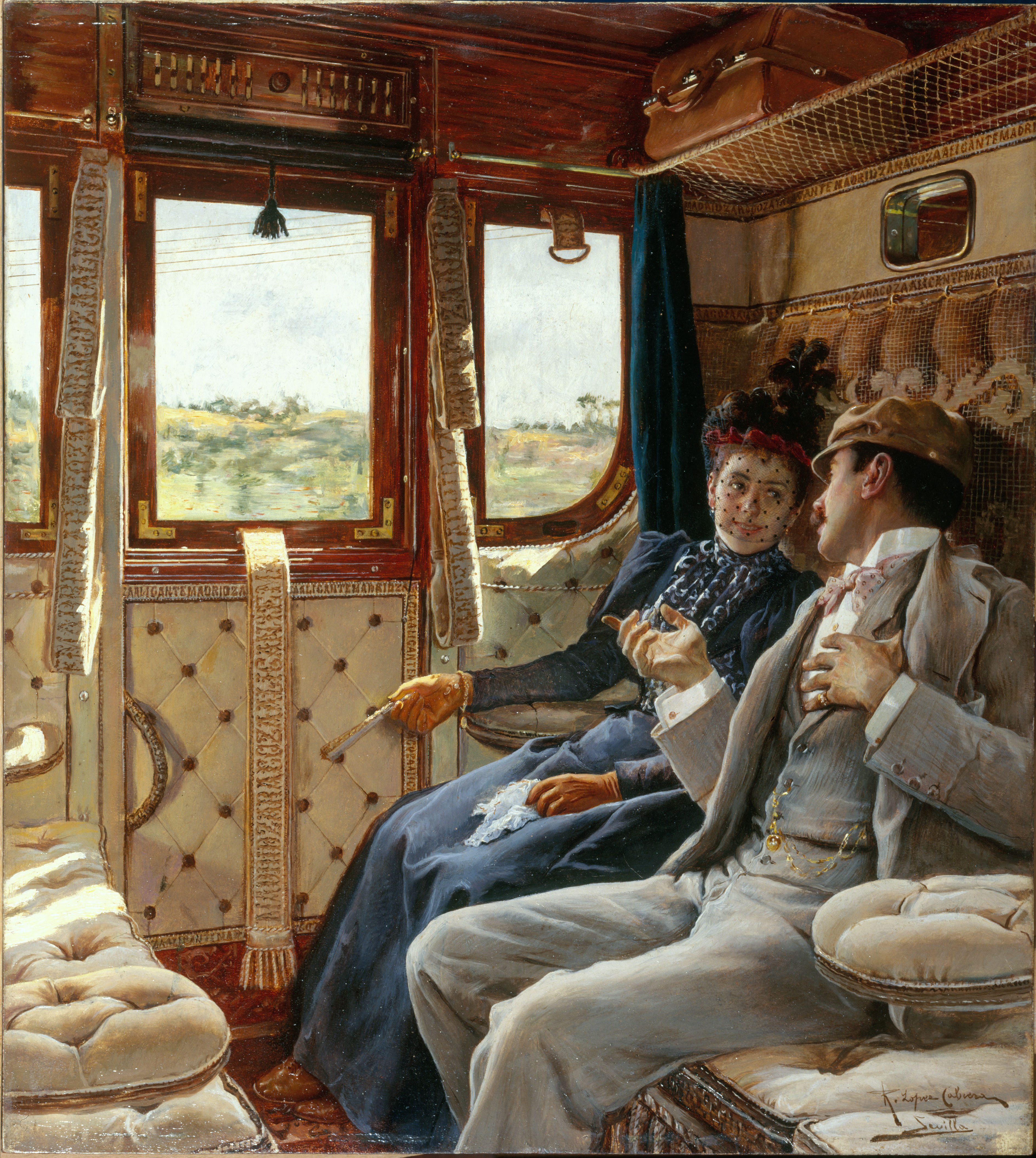 Ricardo Lopez-Cabrera, Couple dans un compartiment de train
