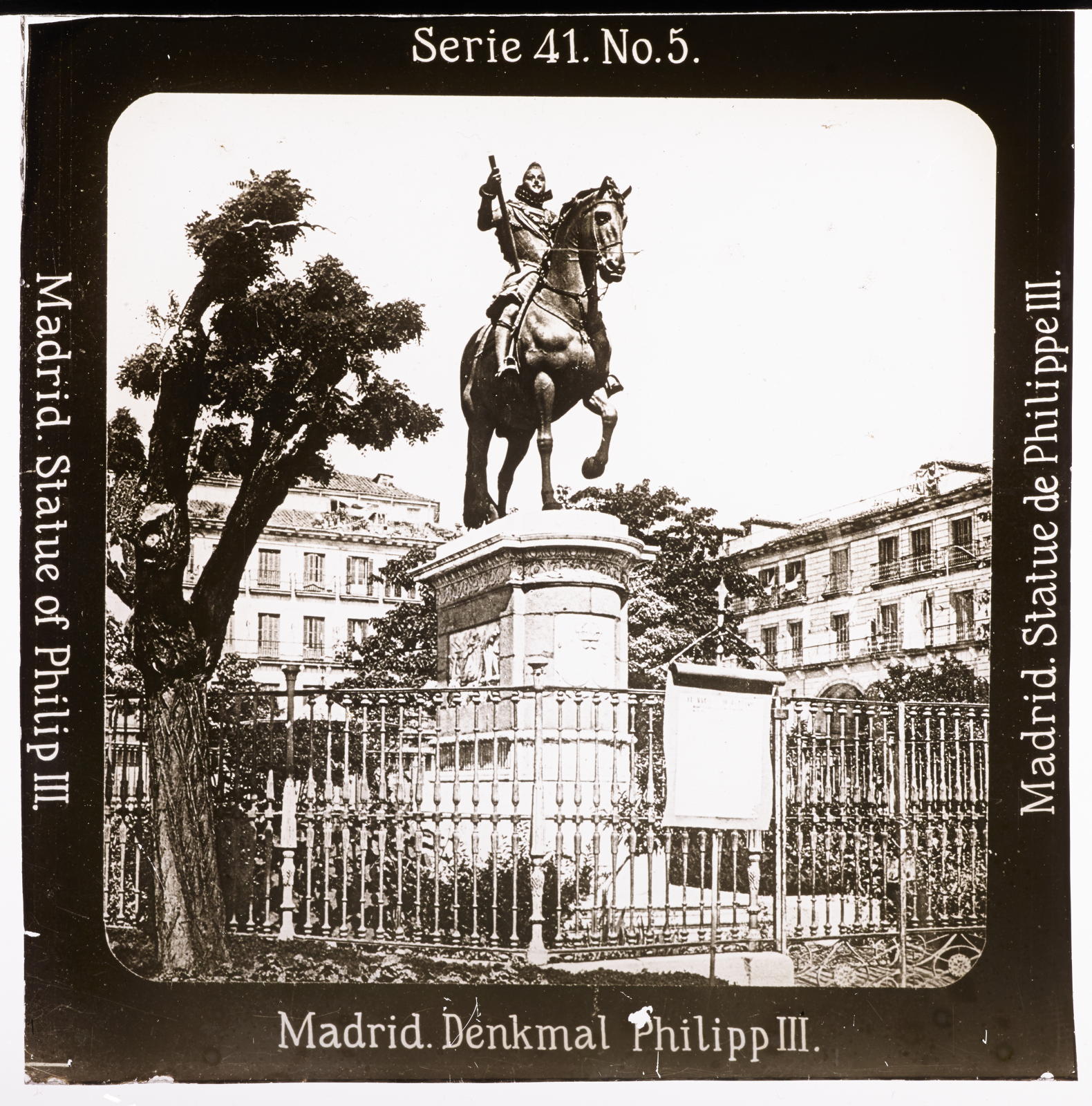 Desconegut, Madrid. Denkmal Philipp III Projection für Alle