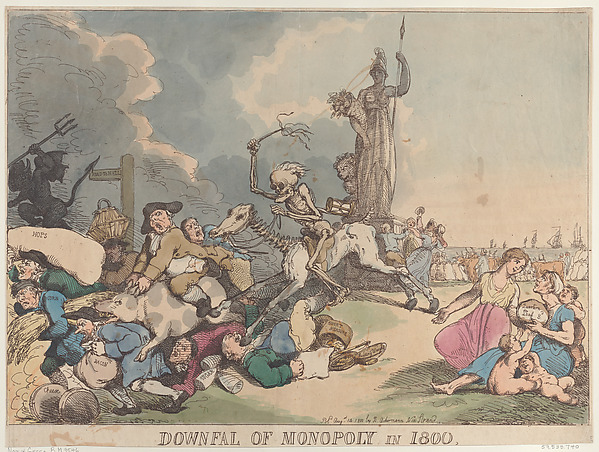 Thomas Rowlandson, Downfall of Monopoly in 1800