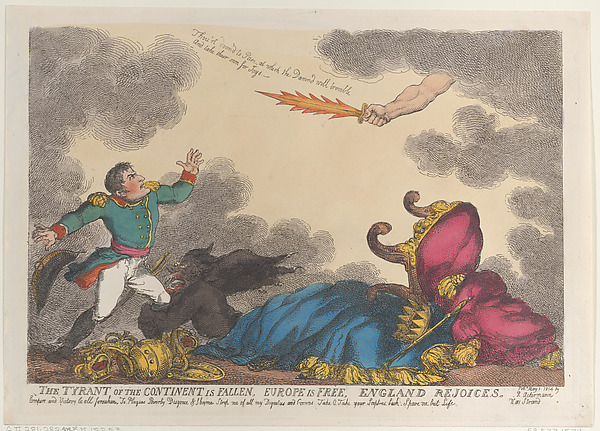 Thomas Rowlandson, The Tyrant of the Continent is Fallen, Europe is Free, England Rejoices
