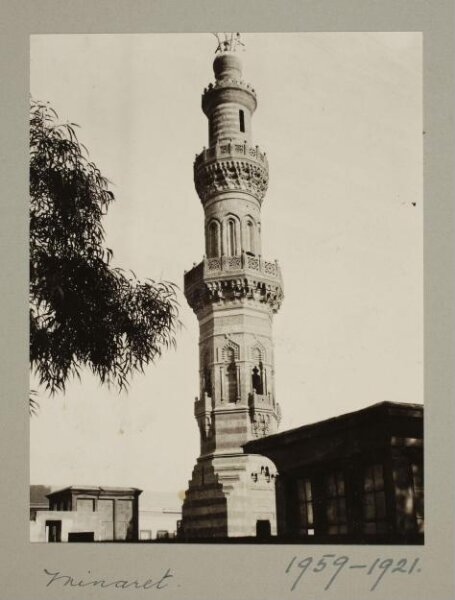 K.A.C. Creswell, Minaret of the mosque of Mamluk Amir Bashtak, Cairo