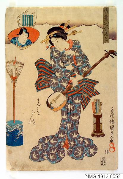 Utagawa Kunisada (Toyokuni III), Träsnitt, Bildkonst, Woodblock, Woodcut, Print