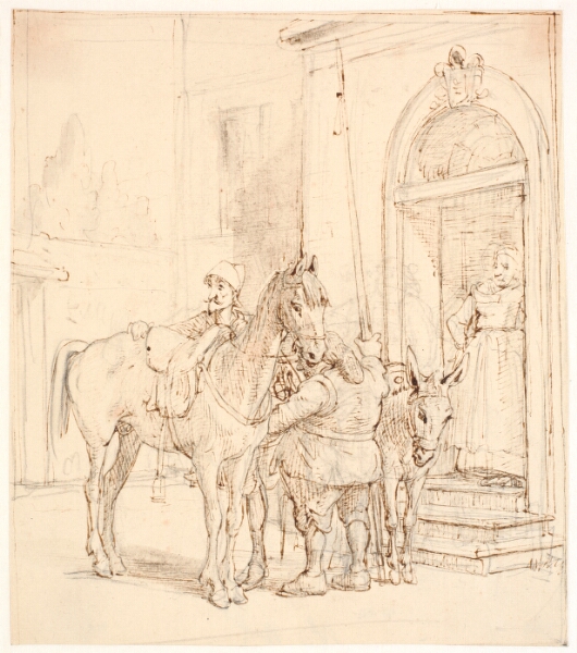 Wilhelm Marstrand, Don Quixote og Sancho Pansa uden for værtshuset