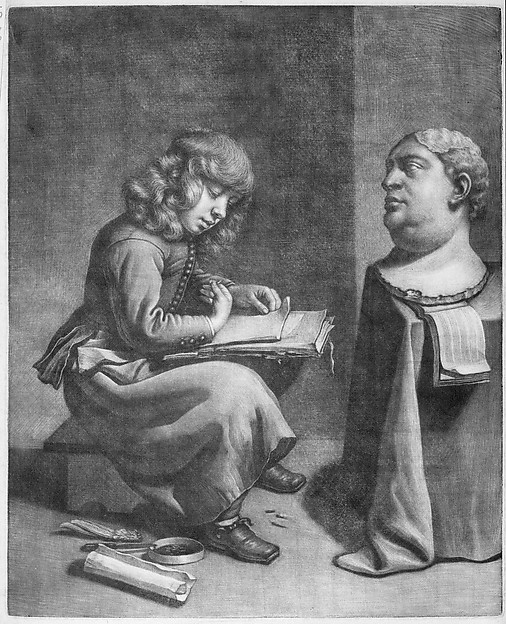 Wallerant Vaillant, Boy Drawing a Bust of the Roman Emperor Vitellius
