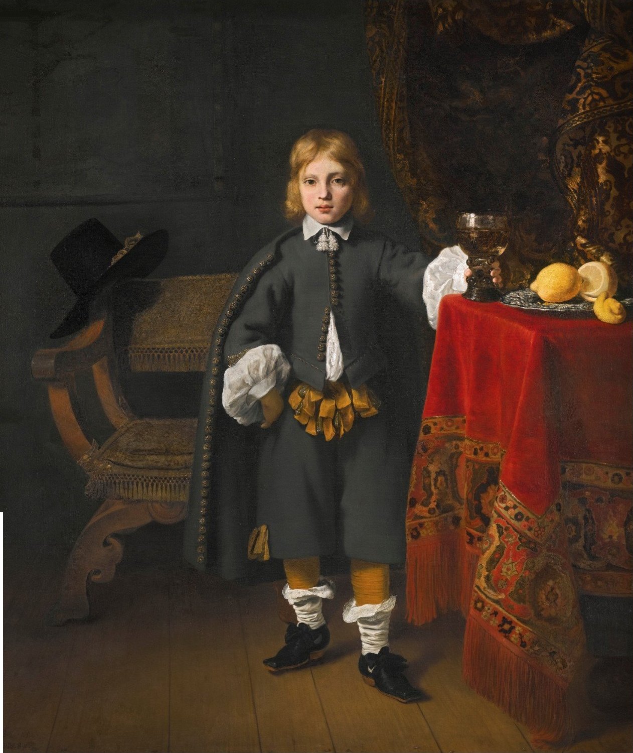 Ferdinand Bol, Portrait of a Boy, said to be the artist's son, aged 8