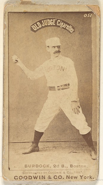 Goodwin & Company, Burdock, 2nd Base, Boston, from the Old Judge series (N172) for Old Judge Cigarettes