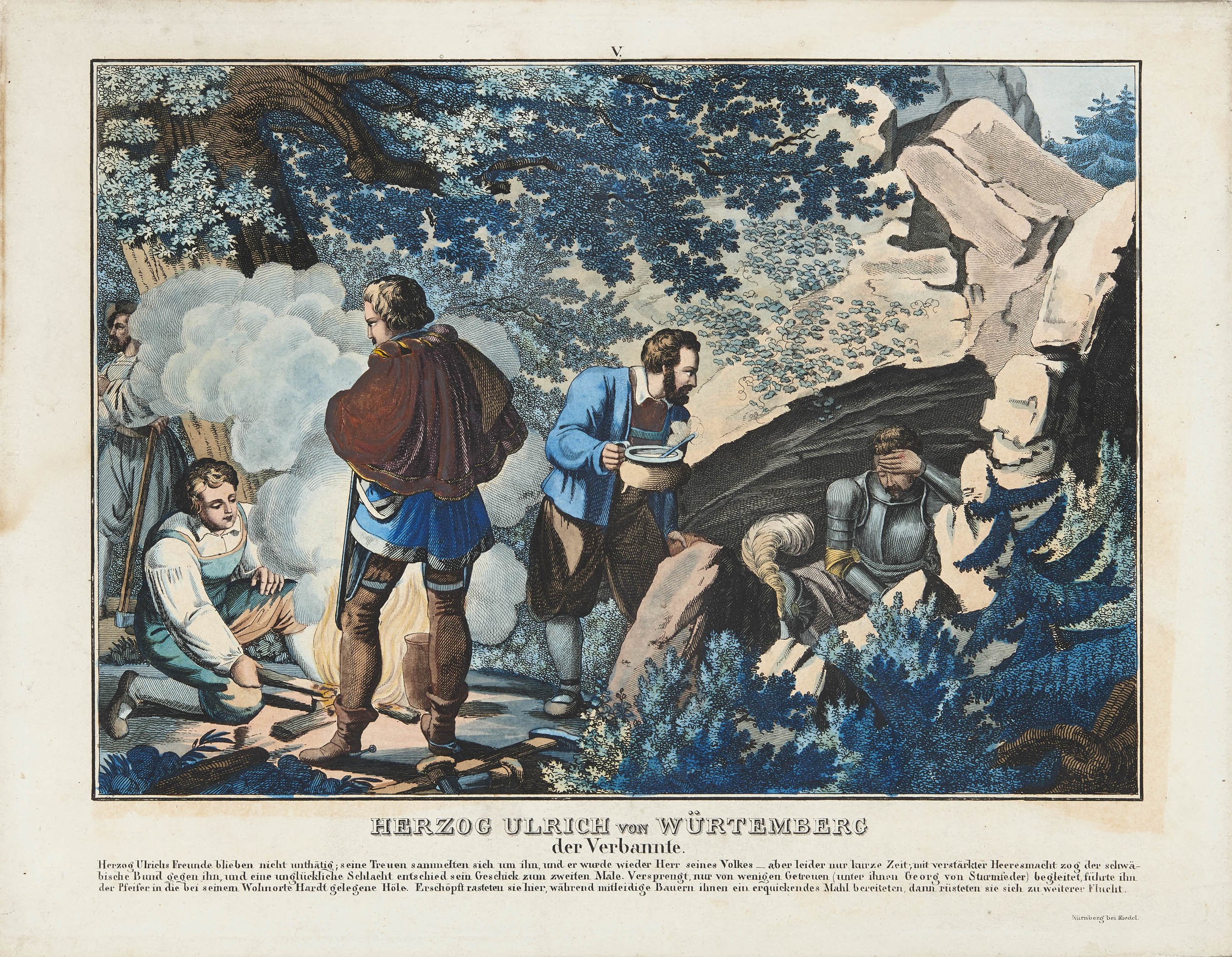 Johann Michael Eberlein, "Herzog Ulrich von Würtemberg der Verbannte", Blatt 5