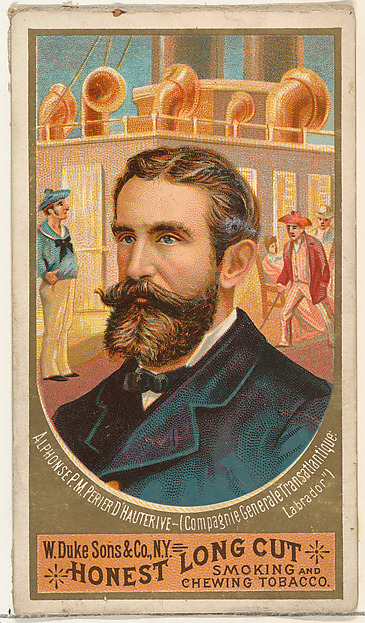 W. Duke, Sons & Co., Alphonse Perier D'hauterive, from the Sea Captains series (N127) issued by Duke Sons & Co. to promote Honest Long Cut Tobacco