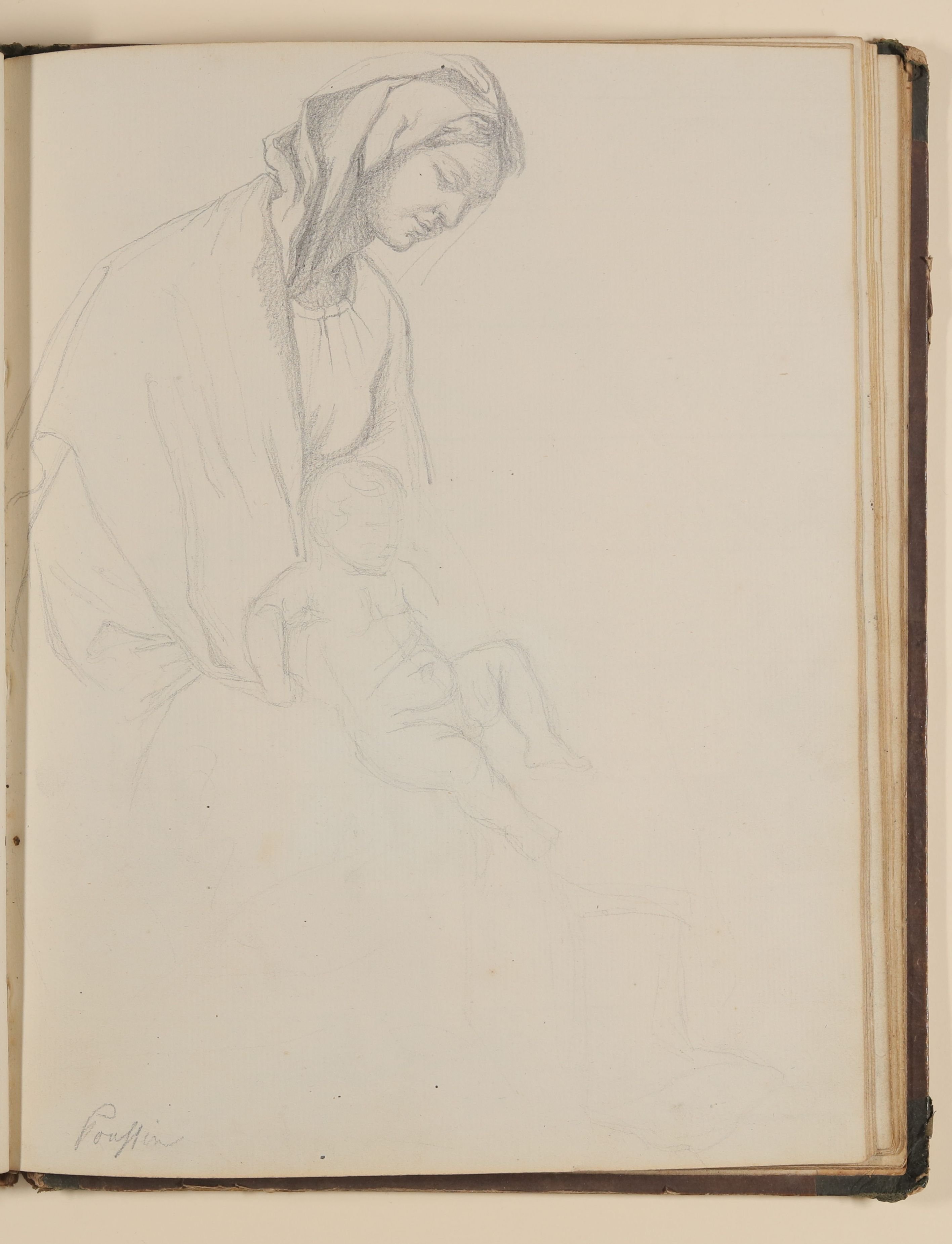 Nicolas Poussin, Maria mit dem Christuskind, Teilkopie nach Nicolas Poussin [aus einem Skizzenbuch von unbekannter Hand, evtl. des Louis Thomassin]