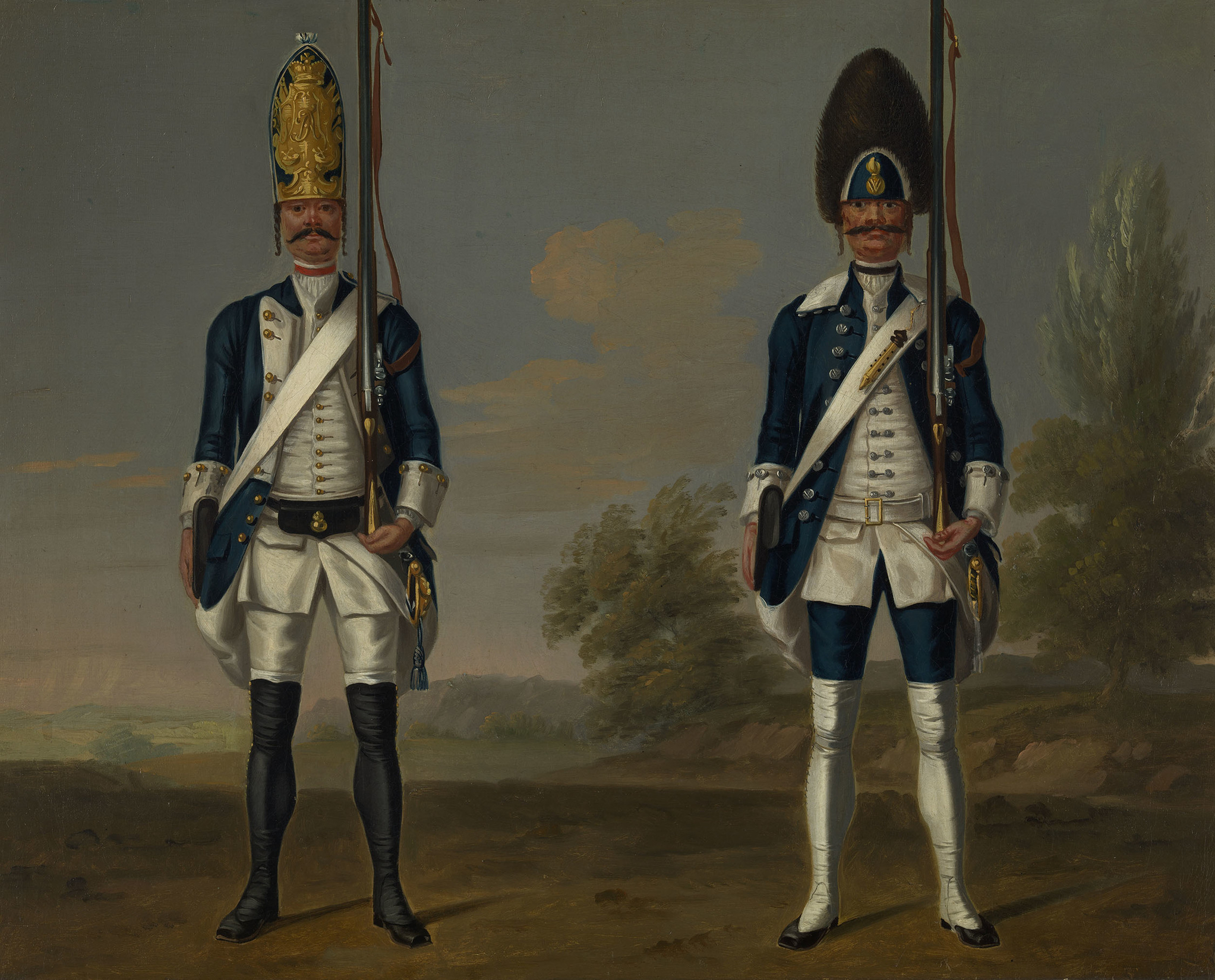 David Morier, Grenadiers, Infantry Battalion "Schwartzburg-Rudolstadt" (German) and Walloon Grenadiers (Dutch)
