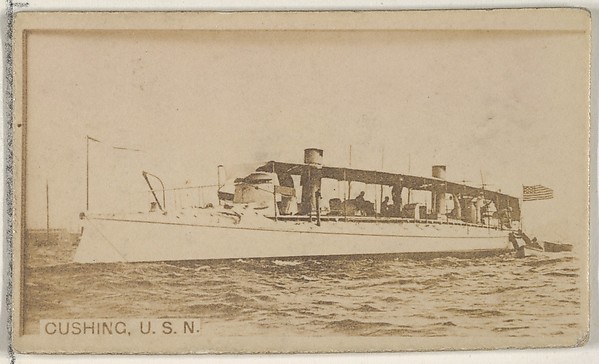 Allen & Ginter, Cushing, U.S.N., from the Famous Ships series (N50) for Virginia Brights Cigarettes