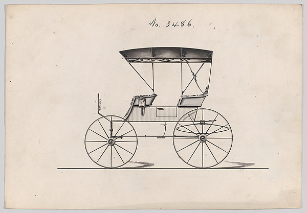 Brewster & Co., Design for Extension Top Park Phaeton, no. 3486