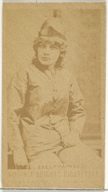 Allen & Ginter, Sally Haines, from the Actors and Actresses series (N45, Type 1) for Virginia Brights Cigarettes
