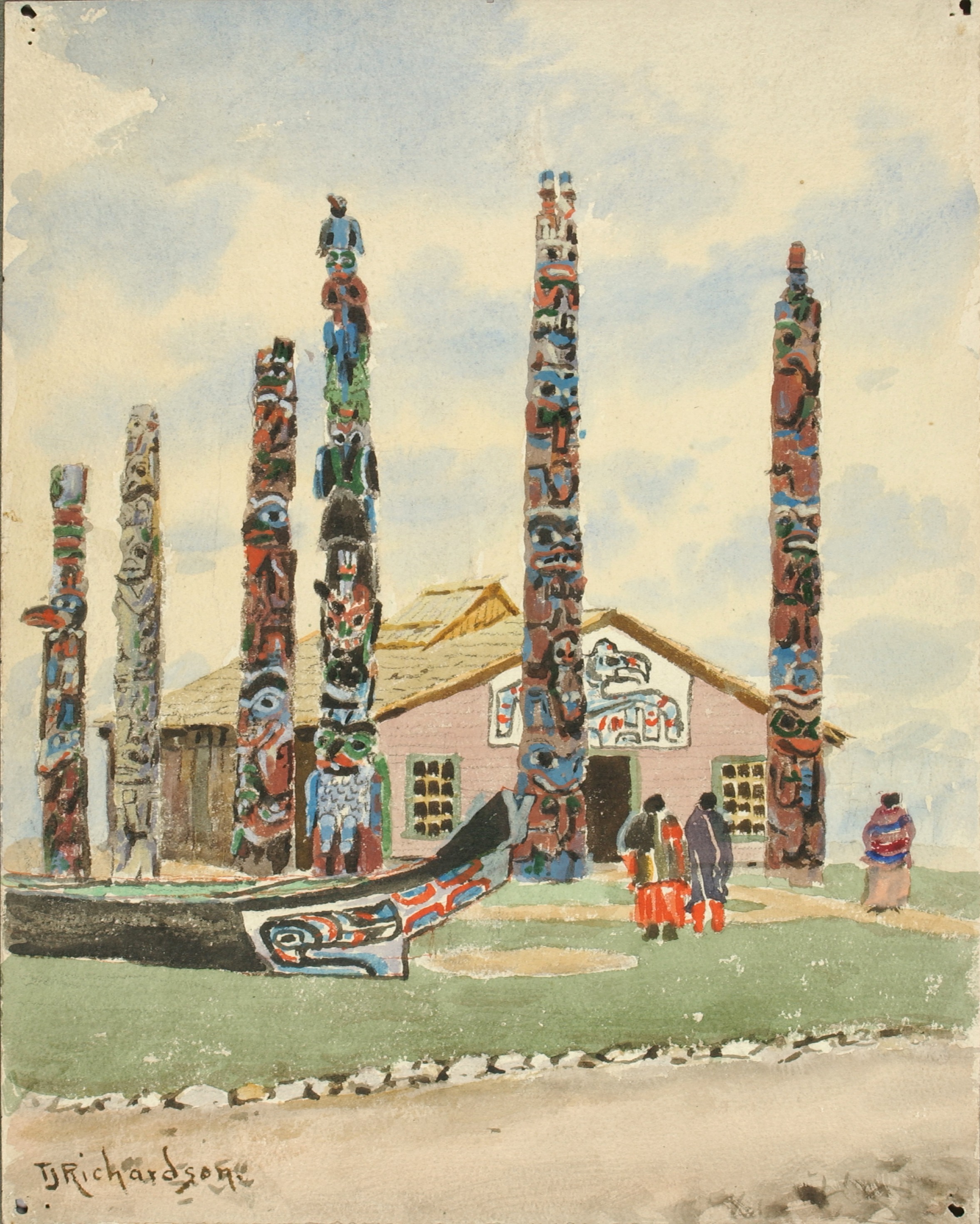Theodore J. Richardson, Alaska Building with Totems at St. Louis Exposition