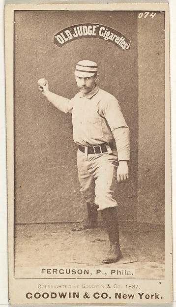 Goodwin & Company, Charles J. "Charlie" Ferguson, Pitcher, Philadelphia, from the Old Judge series (N172) for Old Judge Cigarettes