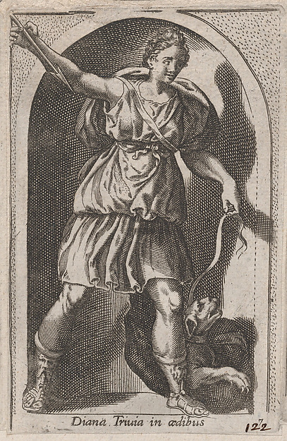 Anonymous, Diana (Diana Triuia in aedibus), from "Speculum Romanae Magnificentiae"