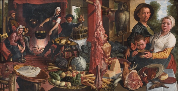 Pieter Aertsen, Det fede køkken. En allegori. ("Voluptas Carnis")