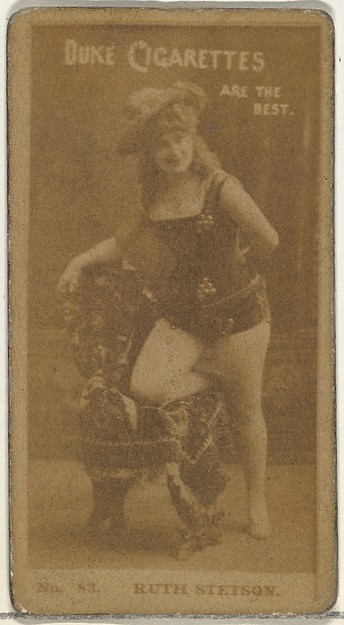 W. Duke, Sons & Co., Card Number 83, Ruth Stetson, from the Actors and Actresses series (N145-6) issued by Duke Sons & Co. to promote Duke Cigarettes