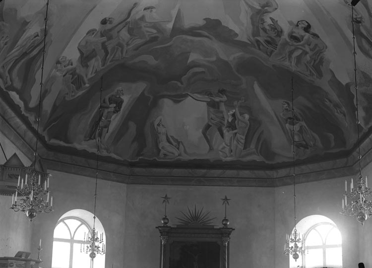Selma Sahlberg, Enligt fotografens noteringar: "Detalj från taket i Foss kyrka."