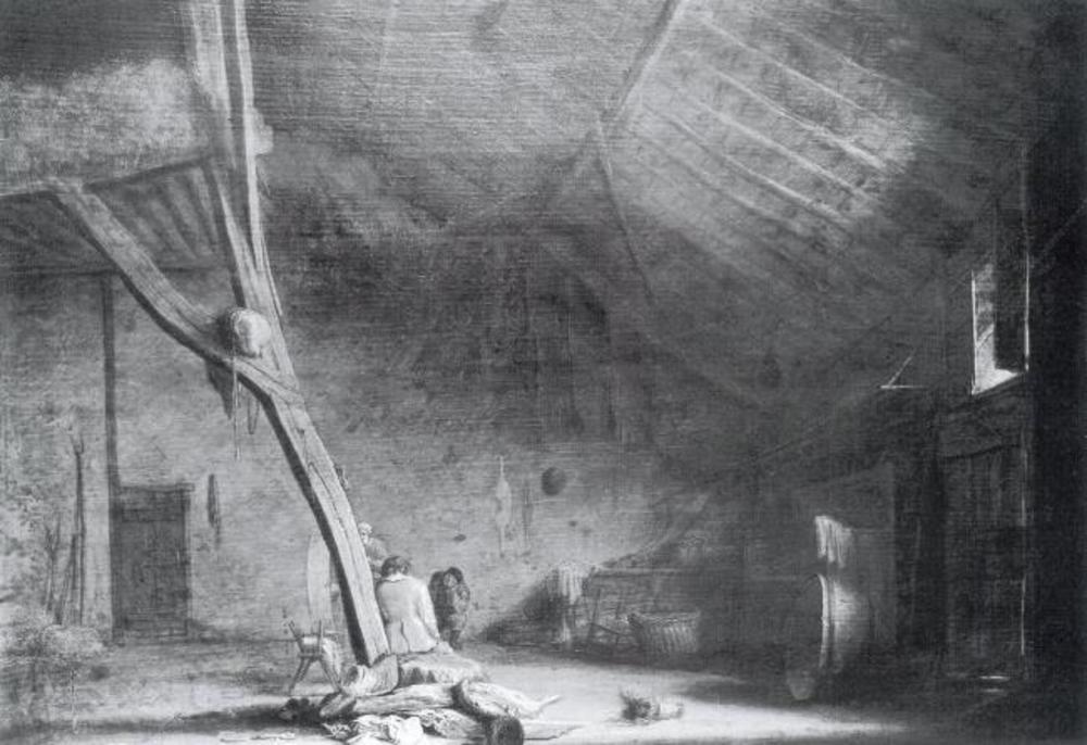 Herman Saftleven, Interior of a Barn