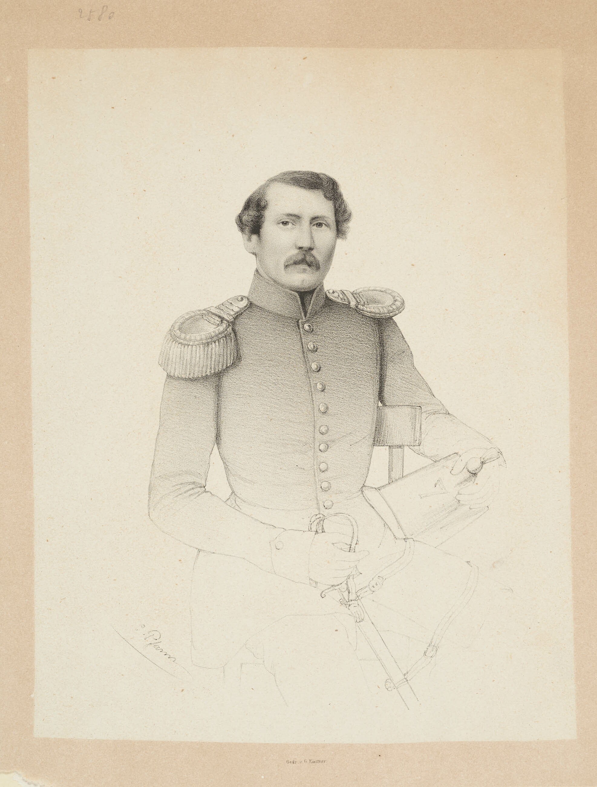 Christian Sigmund Pfann, Bildnis eines Mannes in württembergischer Uniform
