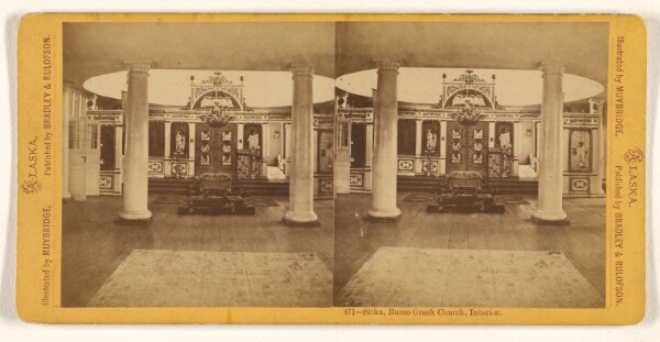 Eadweard J. Muybridge, Sitka, Russo Greek Church, Interior.