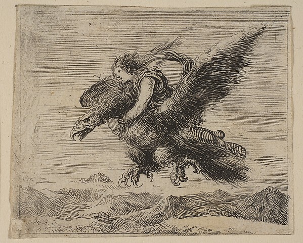 Stefano della Bella, Jupiter and Ganymede, from 'Game of Mythology' (Jeu de la Mythologie)