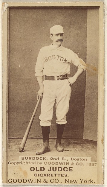 Goodwin & Company, Burdock, 2nd Base, Boston, from the Old Judge series (N172) for Old Judge Cigarettes