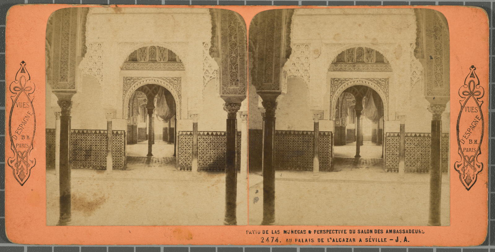 Desconegut, Patio de las Muñecas & Perspective du Salon des Ambassadeurs. B.K. Editeur