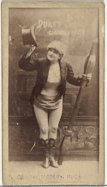 W. Duke, Sons & Co., Card Number 62, The Modern Puck, from the Actors and Actresses series (N145-4) issued by Duke Sons & Co. to promote Cameo Cigarettes