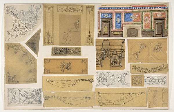Jules-Edmond-Charles Lachaise, Nineteen designs for the painted decoration of interiors