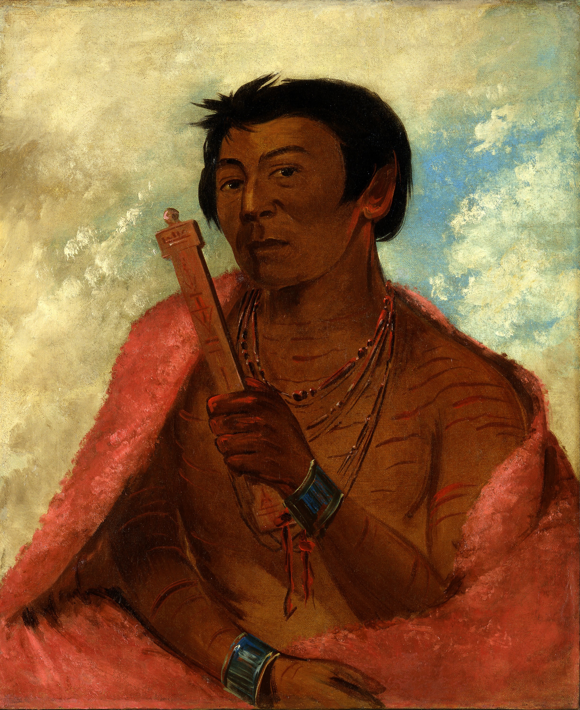 George Catlin, On-sáw-kie, The Sauk, in the Act of Praying