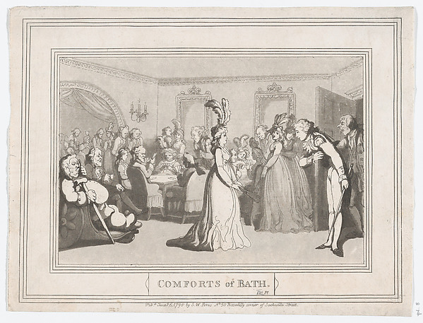 Thomas Rowlandson, Comforts of Bath, Plate 8