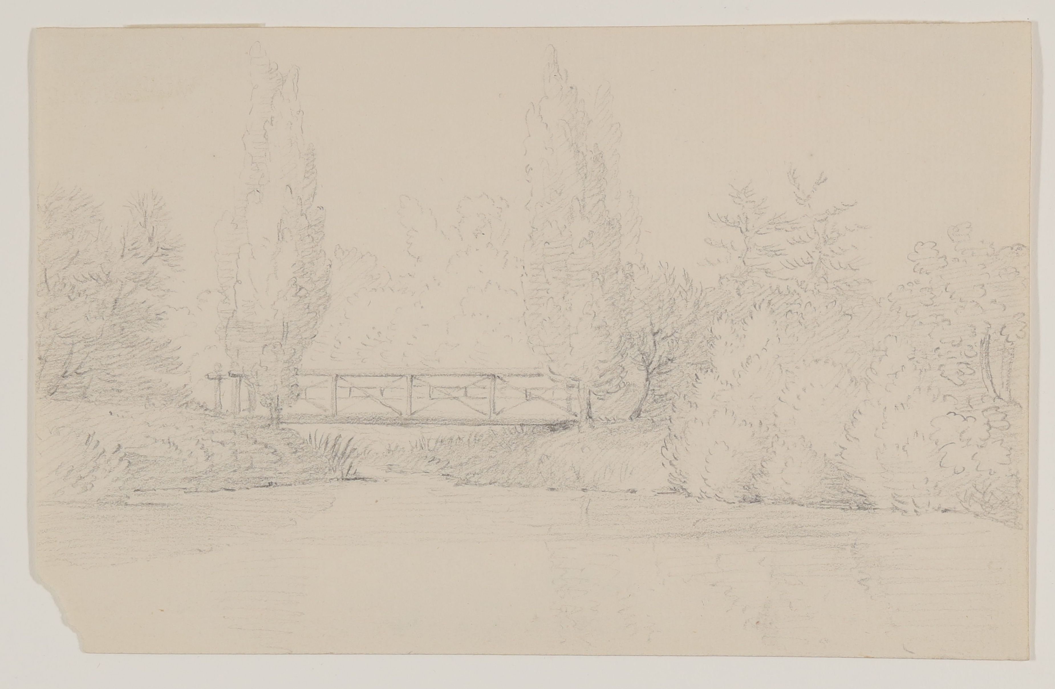 Gottlob Friedrich Konstantin von Stein, Flusslandschaft mit Brücke