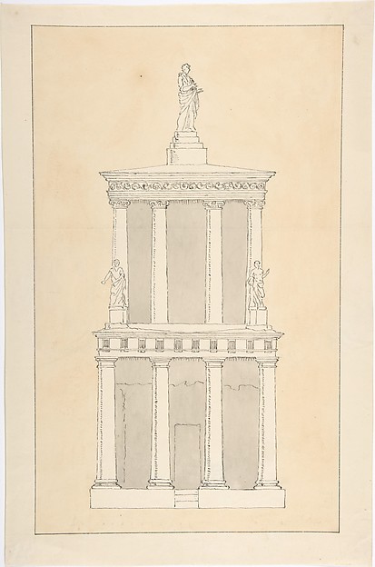 Anonymous, French, 18th century, Design for Tomb of Mamier