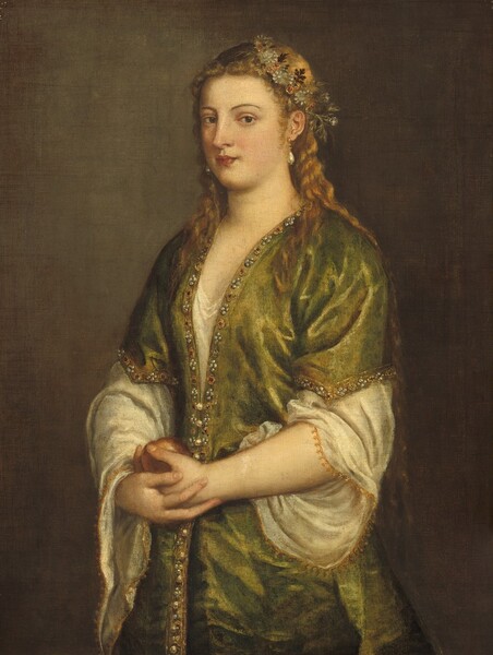Titian, Woman Holding an Apple