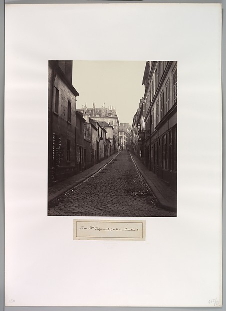 Charles Marville, Rue Neuve-Coquenard (from the Rue Lamartine)