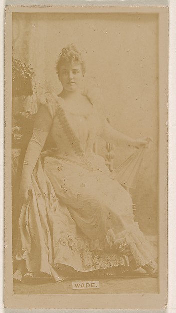 Kinney Brothers Tobacco Company, Miss Wade, from the Actresses series (N245) issued by Kinney Brothers to promote Sweet Caporal Cigarettes