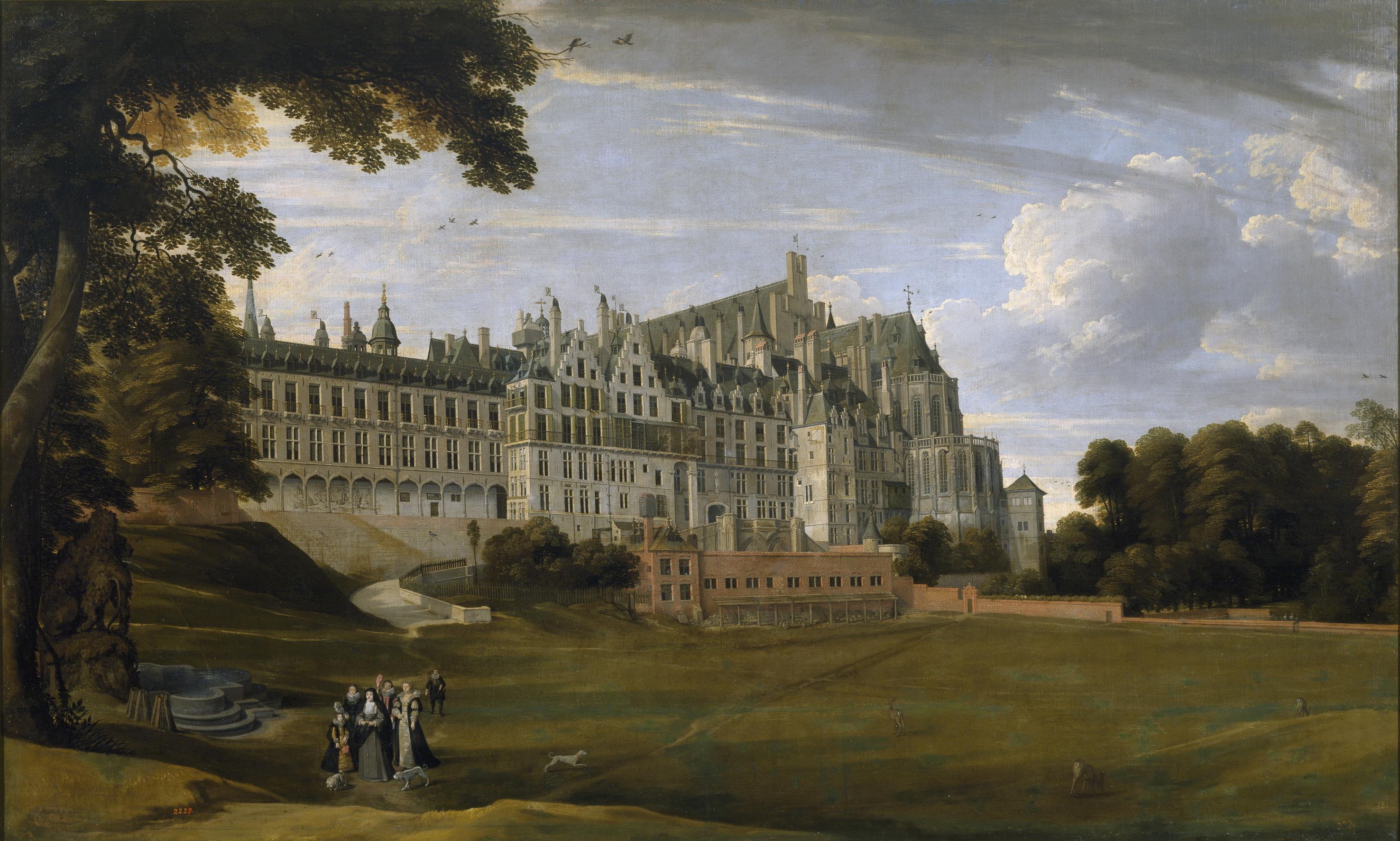 Jan Brueghel the Younger, The Royal Palace in Brussels (The Palace of Coudenberg)