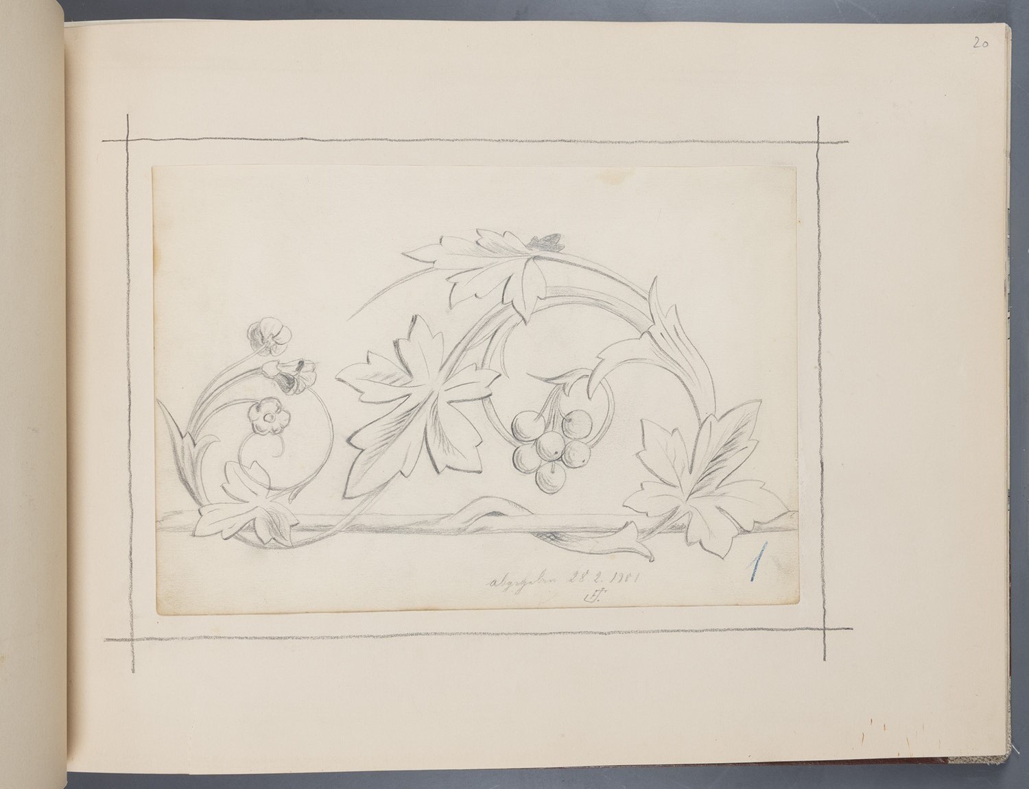Franz Jordan (Potsdam-Babelsberg), Florale Stuck-Wandgestaltung