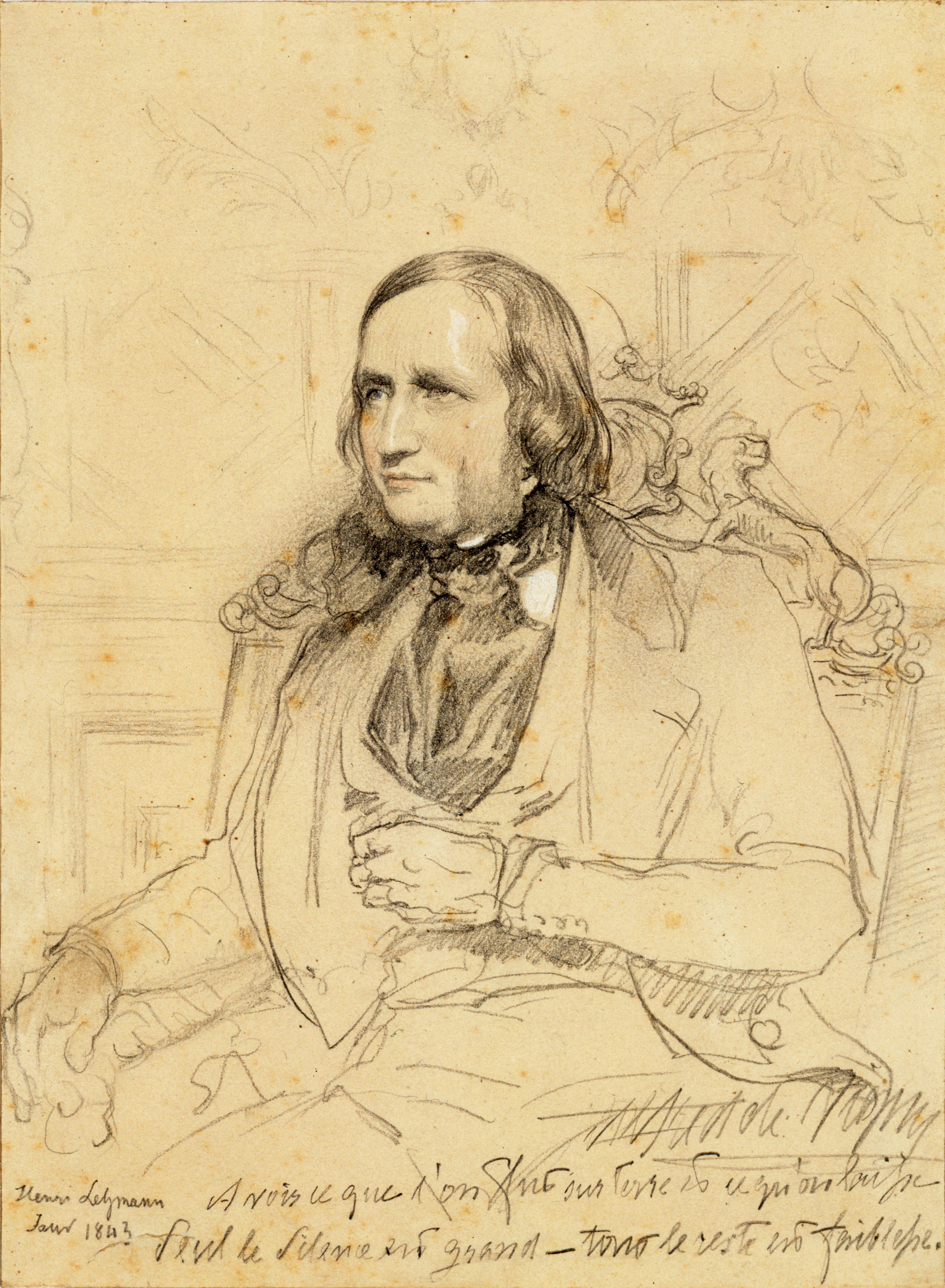 Henri Lehmann, Portrait d'Alfred de Vigny