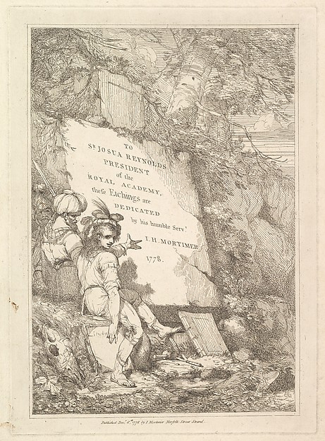 John Hamilton Mortimer, Frontispiece, from "Fifteen Etchings Dedicated to Sir Joshua Reynolds"