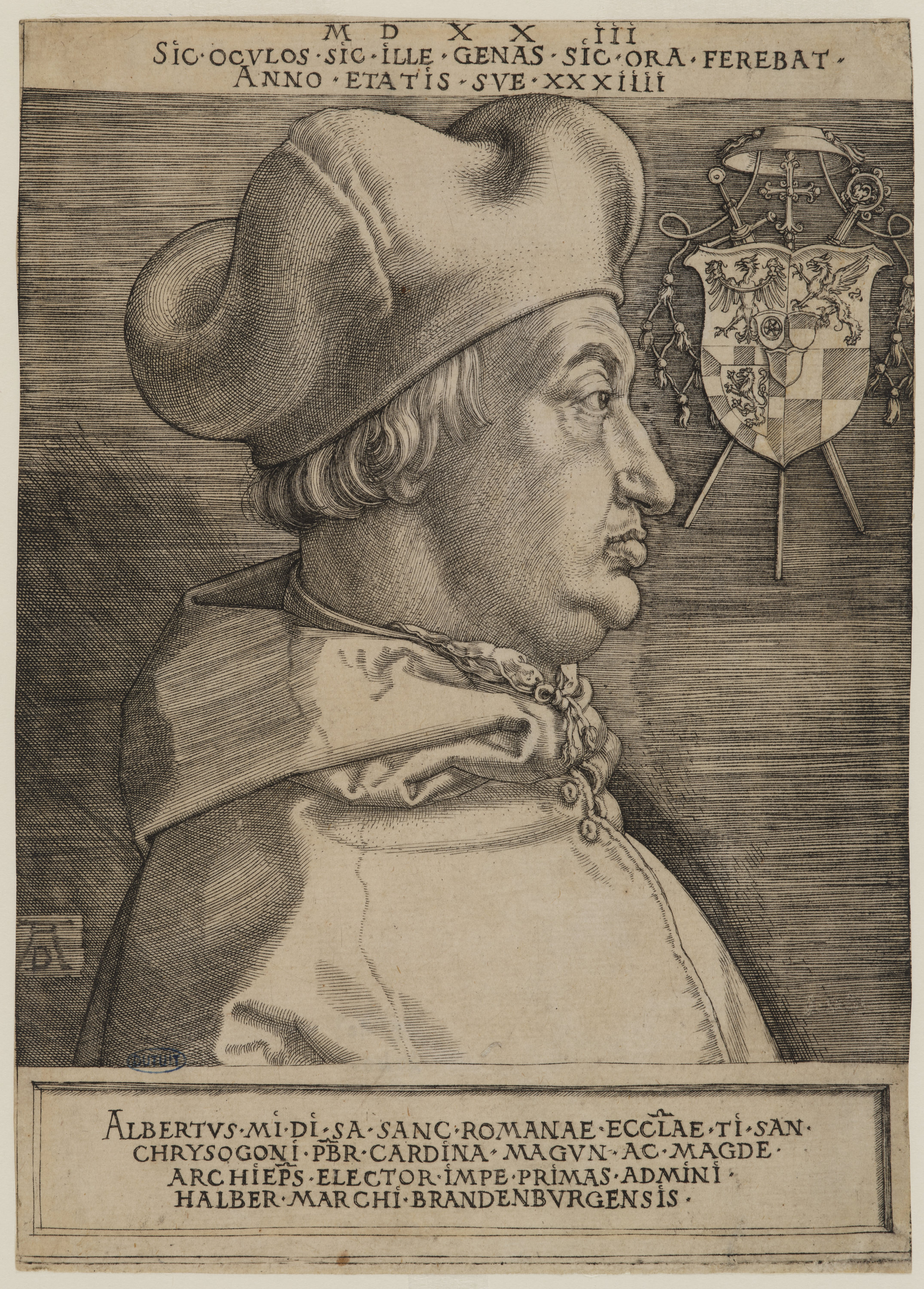 Albrecht Dürer, Le Cardinal Albrecht de Brandebourg, dit le "Grand Cardinal" (Bartsch 103)
