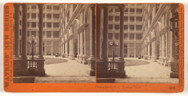 Carleton Watkins, Palace Hotel, S.F. Interior View. [first view]