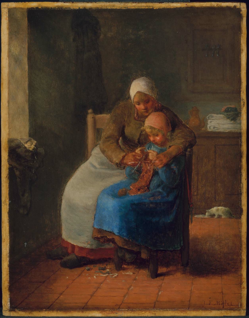 Jean-François Millet, Knitting Lesson