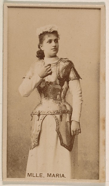 Kinney Brothers Tobacco Company, Mlle. Maria, from the Actresses series (N245) issued by Kinney Brothers to promote Sweet Caporal Cigarettes