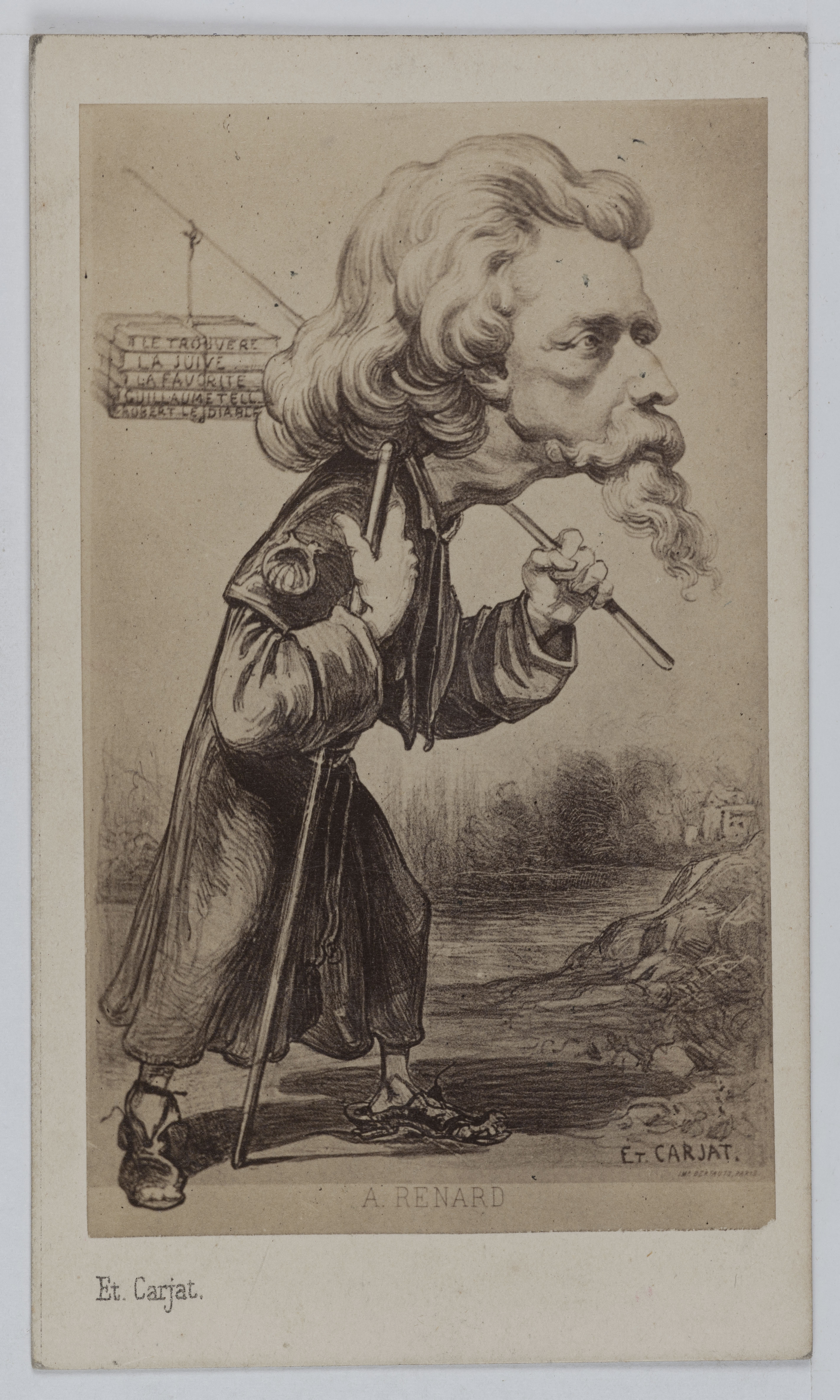 Etienne Carjat, Portrait d'Antoine Renard (1825-1872), ténor d'opéra.