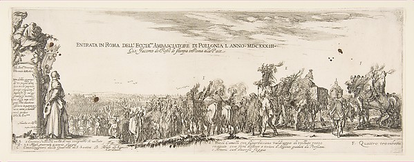 Stefano della Bella, Entrance of the Polish Legation into Rome