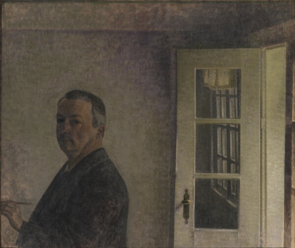 Vilhelm Hammershøi, Selvportræt. Spurveskjul