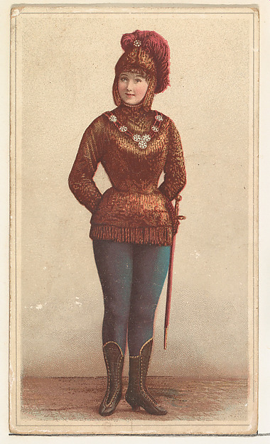 W. Duke, Sons & Co., Actress wearing military helmet, from Stars of the Stage, Second Series (N130) issued by Duke Sons & Co. to promote Honest Long Cut Tobacco